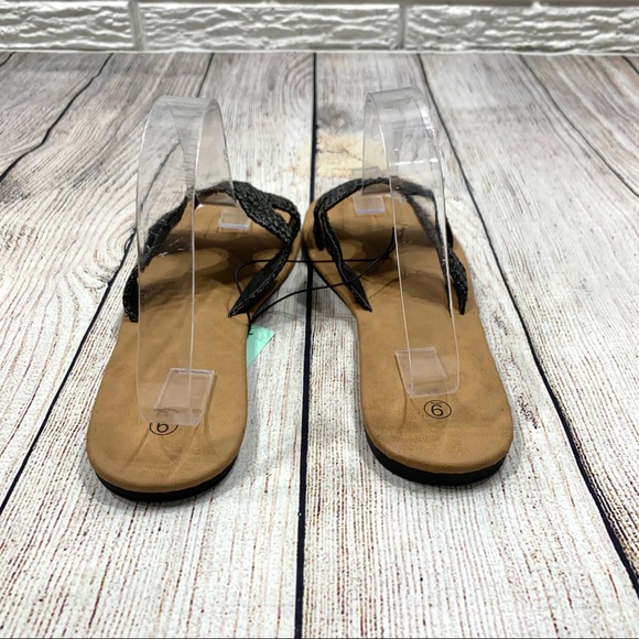 The Spring Shop Black Woven Raffia Sandals - Picture 5 of 5